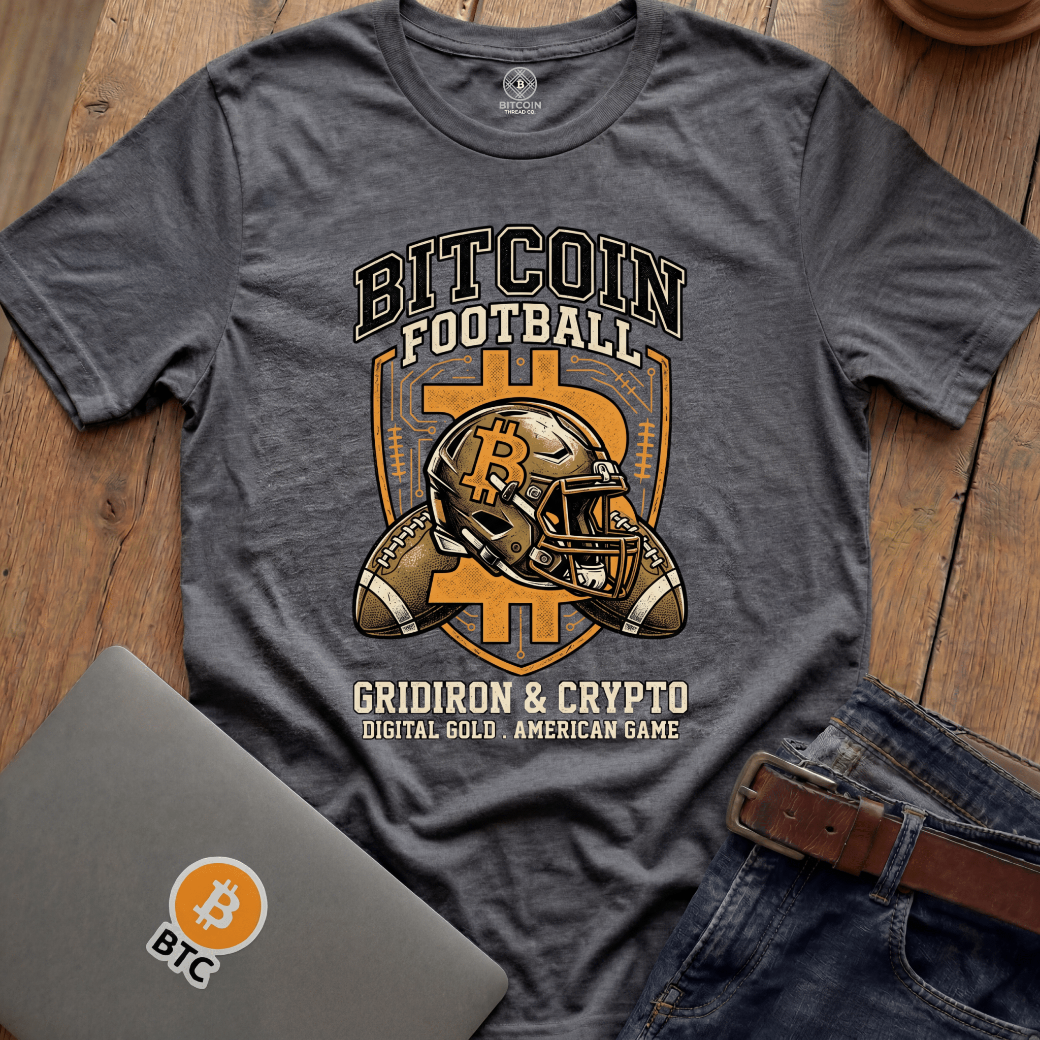 Bitcoin Football Tees