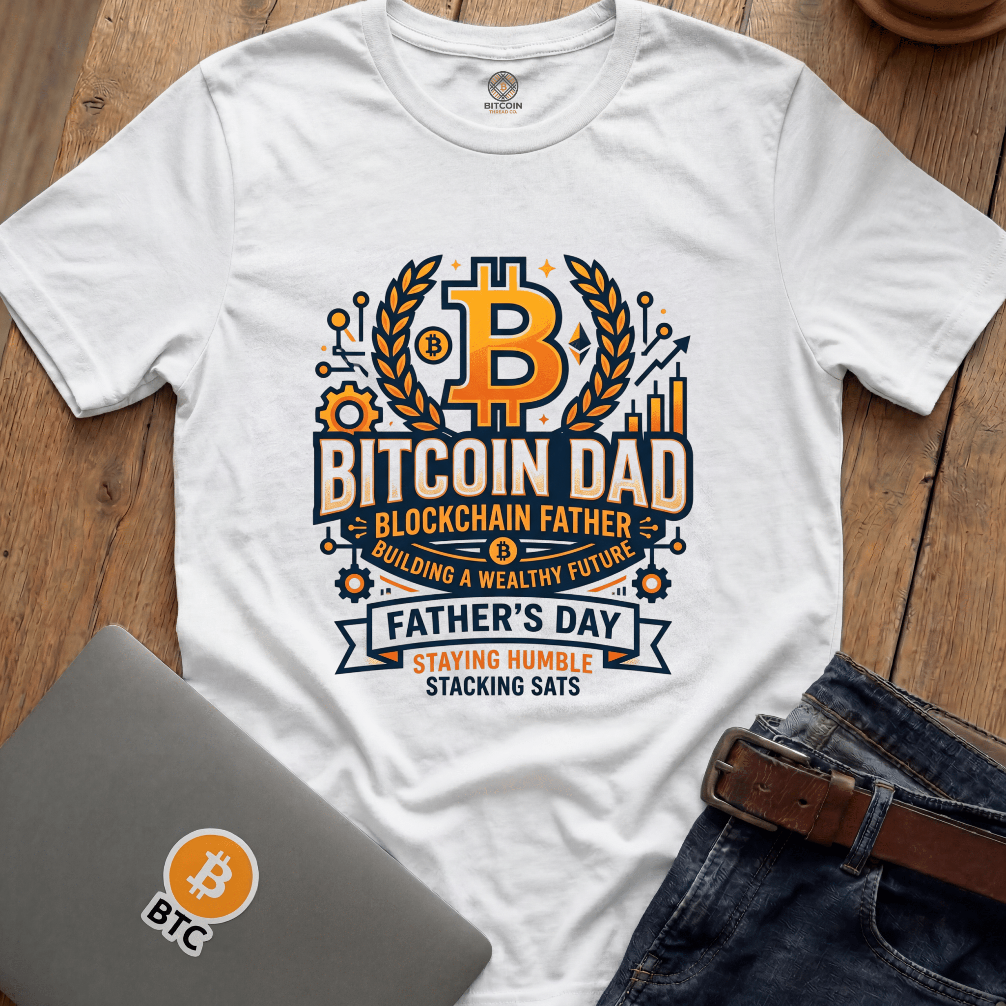 Blockchain Father Tees