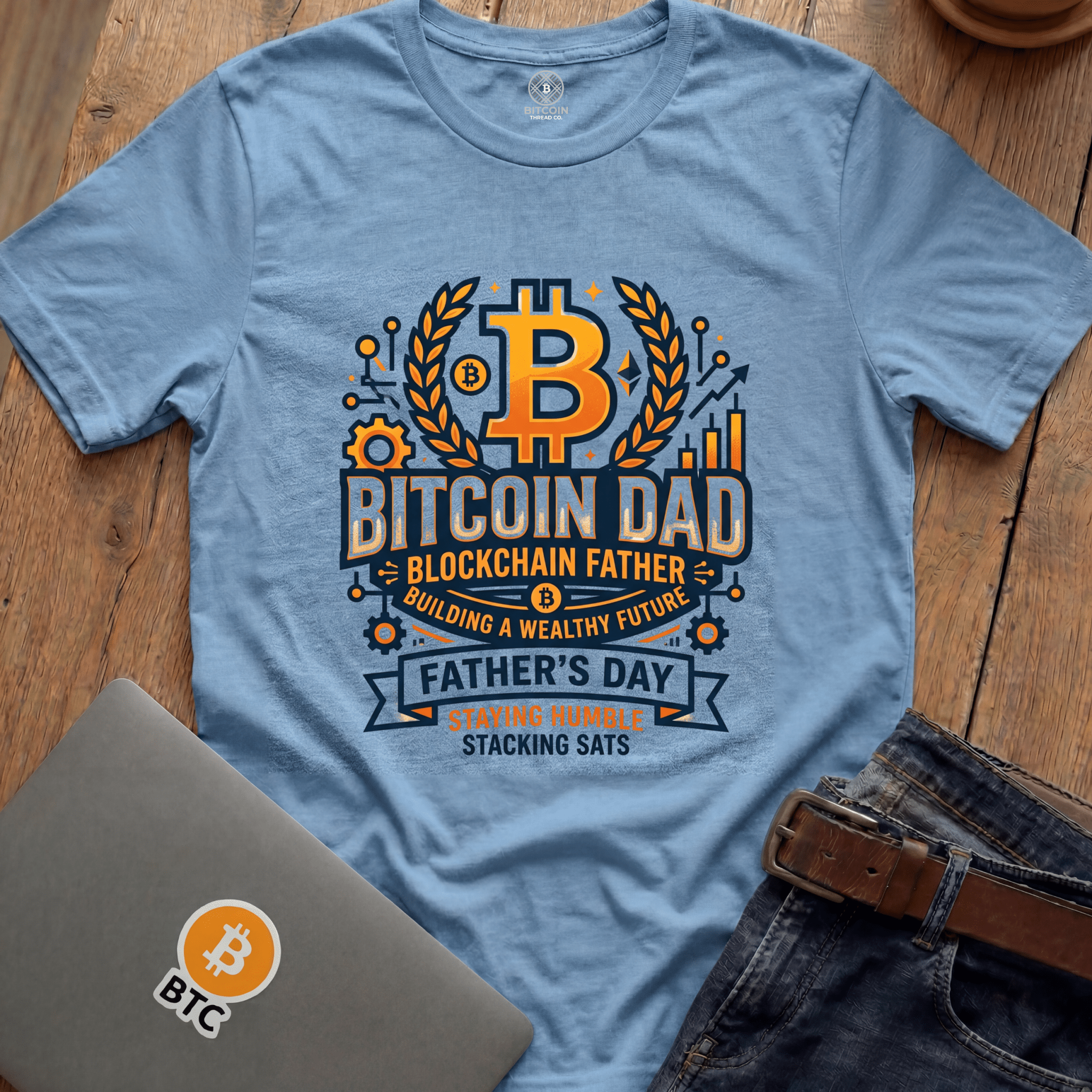 Blockchain Father Tees