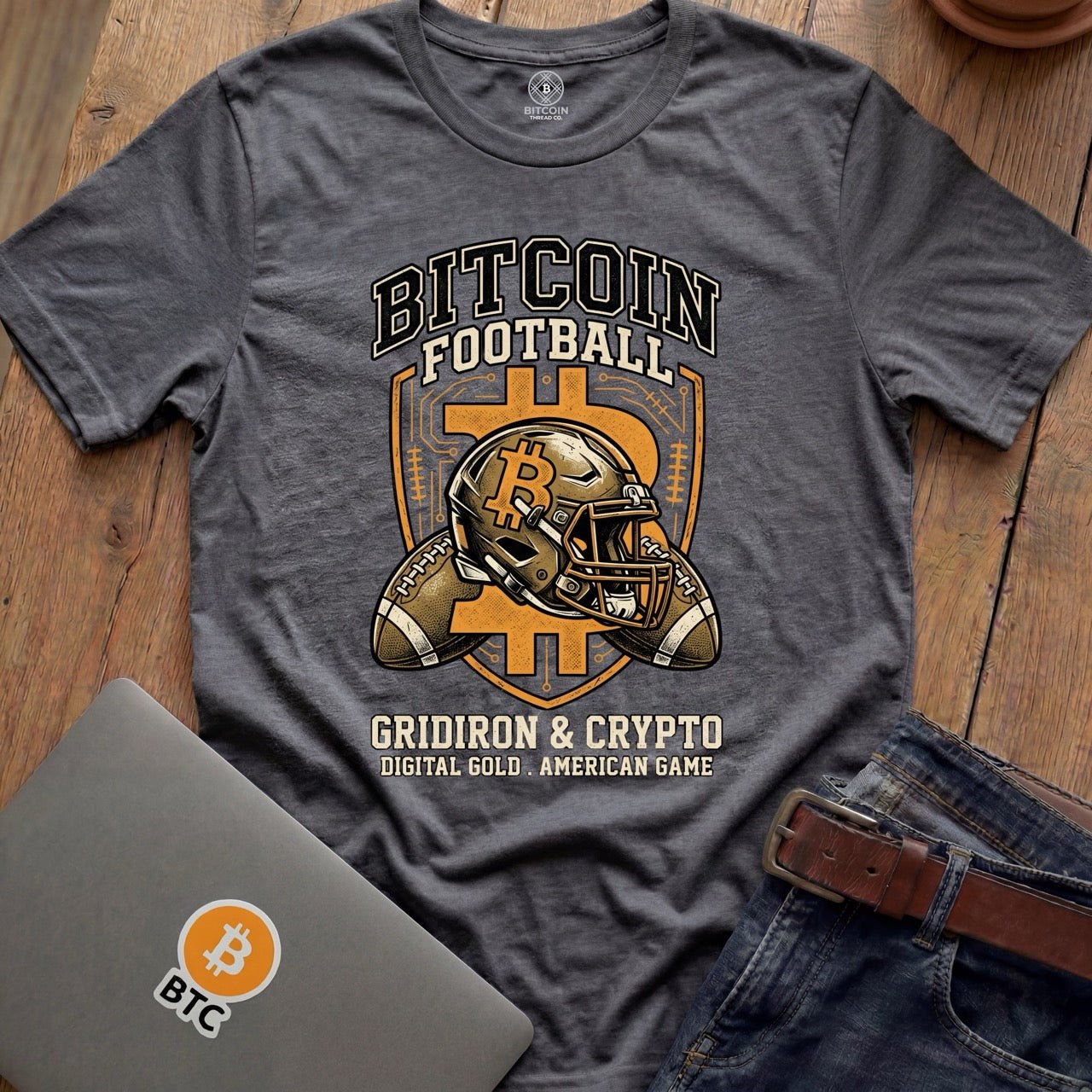 Bitcoin Football Tees