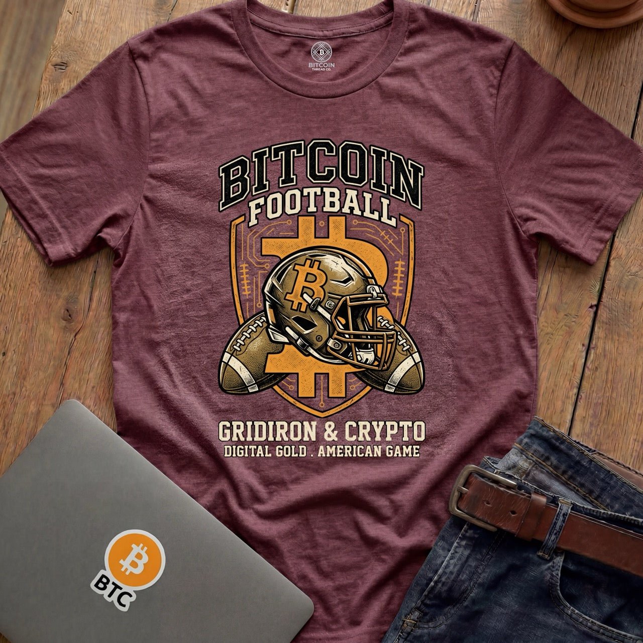 Bitcoin Football Tees