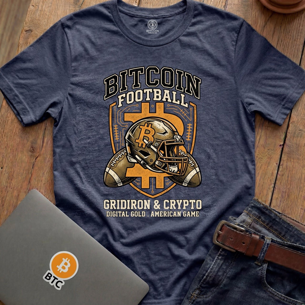 Bitcoin Football Tees