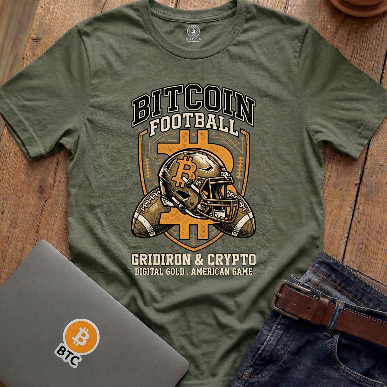Bitcoin Football Tees